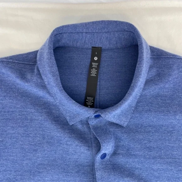 Lululemon Overshirt Collared Snap Long Sleeve Blue Men’s Size Large - Picture 15 of 15